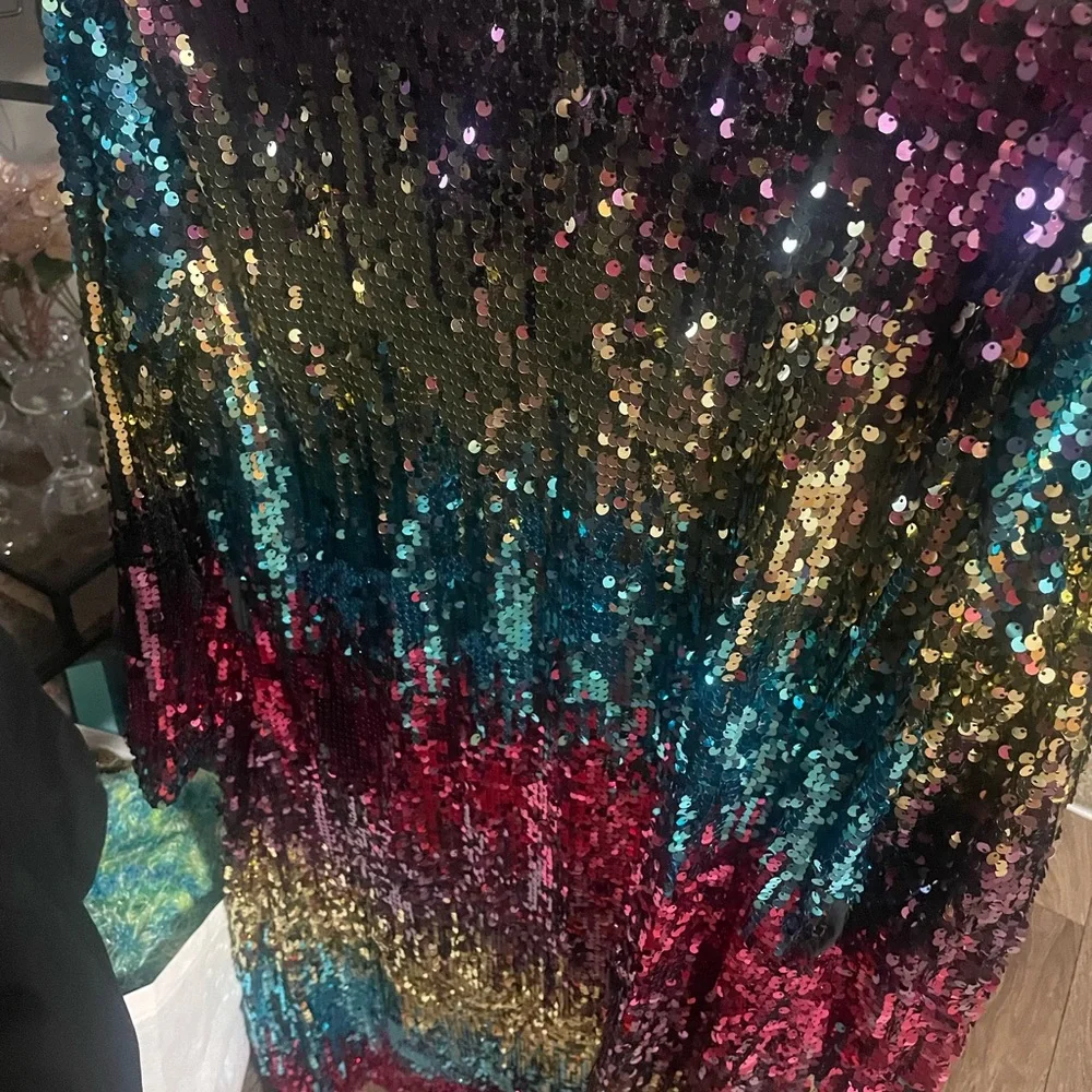 Multicolor Sequin Cardigan - Picture 4 of 4